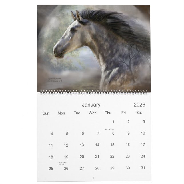 Calendario 2011 del arte de los caballos (Jan 2026)