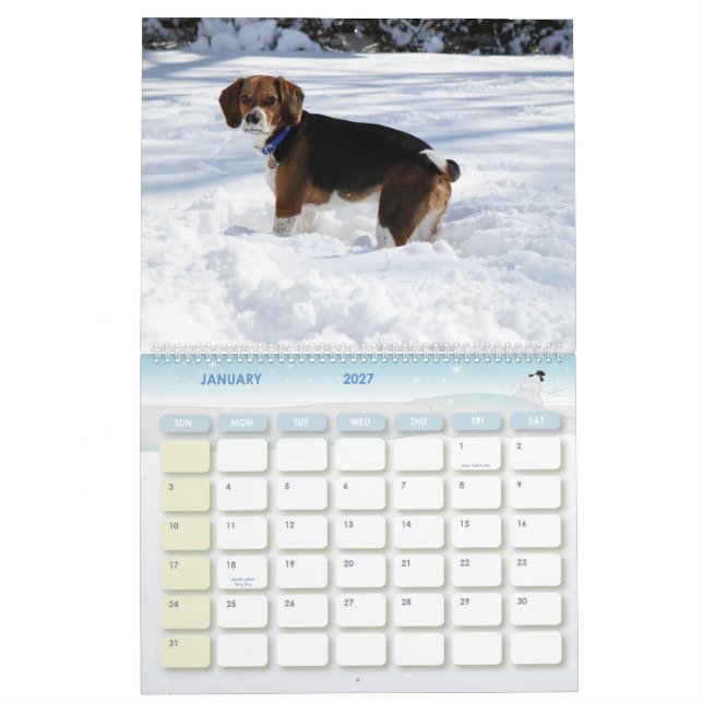 Calendario 2011 del beagle (Jan 2027)