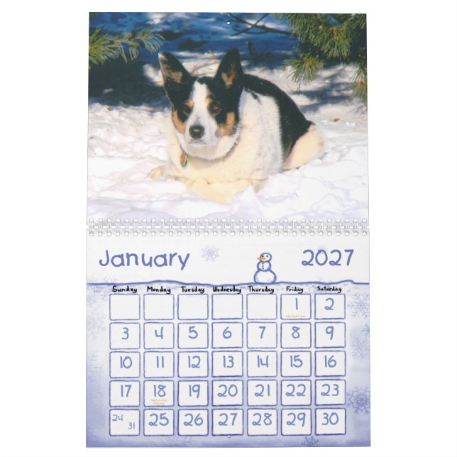 Calendario 2011 del border collie (Jan 2027)