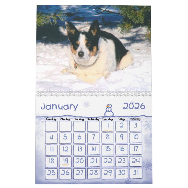 Calendario 2011 del border collie (Jan 2026)