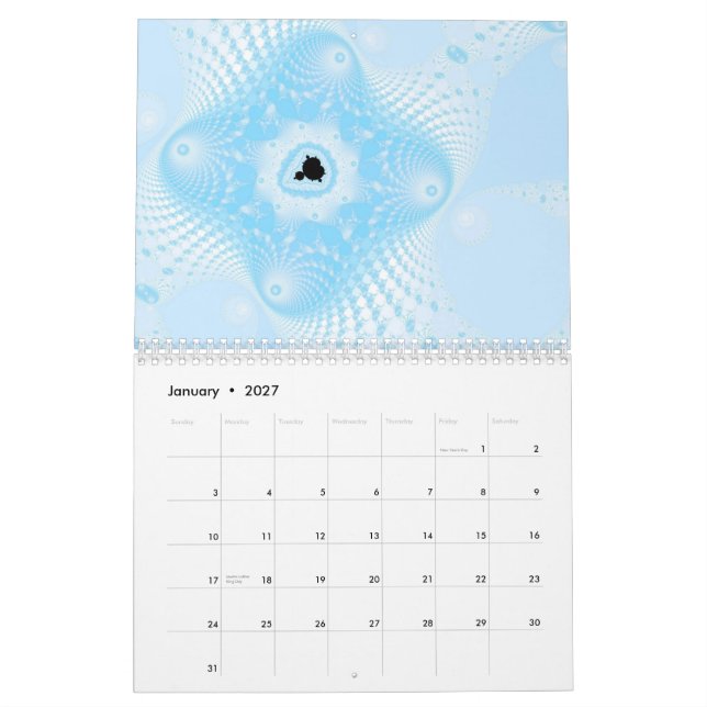 Calendario 2011 del fractal (Jan 2027)
