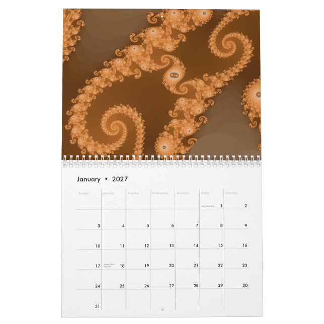 Calendario 2011 del fractal (Jan 2027)