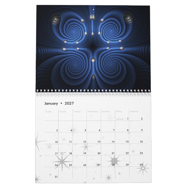 Calendario 2011 del fractal (Jan 2027)