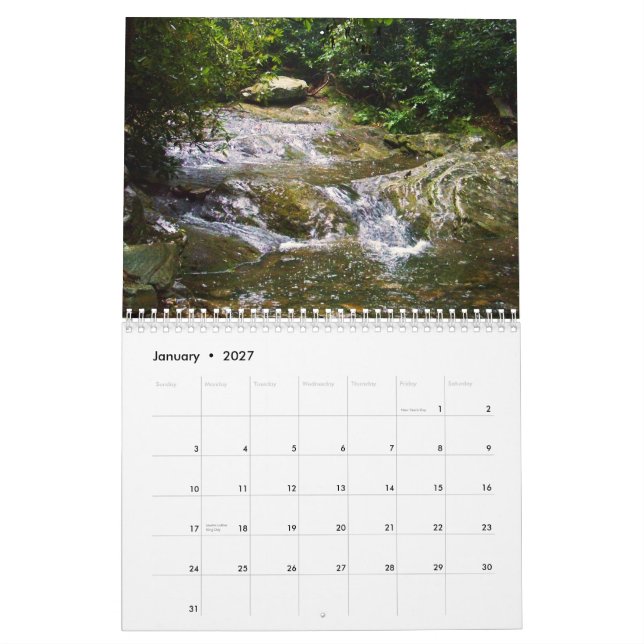Calendario 2011: Montañas tranquilas de Blue Ridge (Jan 2027)