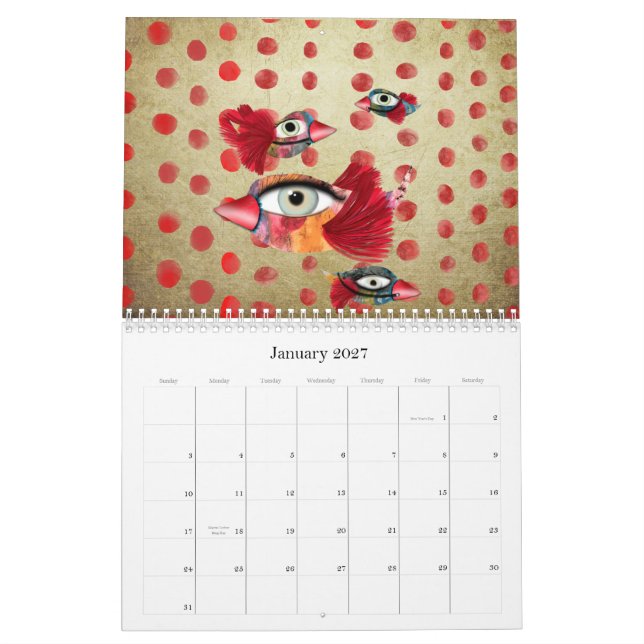 Calendario 2011 Transparencia y color caprichosos (Jan 2027)