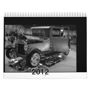 Calendario 2012 coches de ayer en blanco y negro