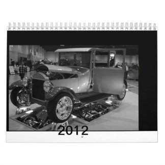 Calendario 2012 coches de ayer en blanco y negro