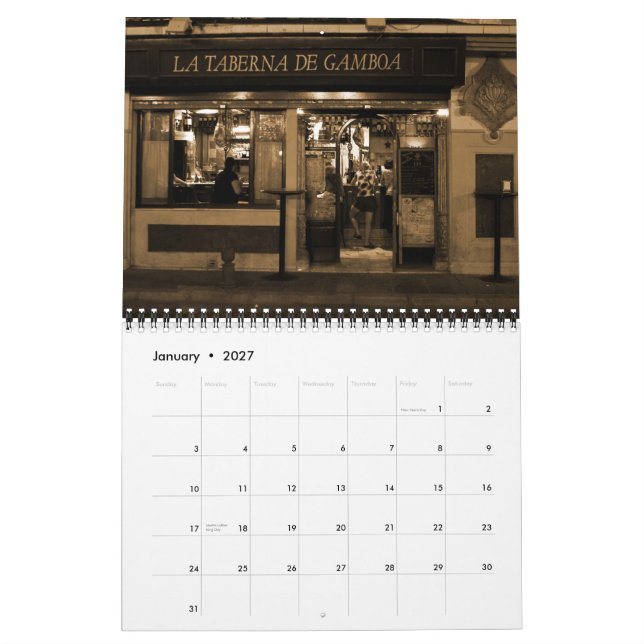 Calendario 2012 de España (Jan 2027)