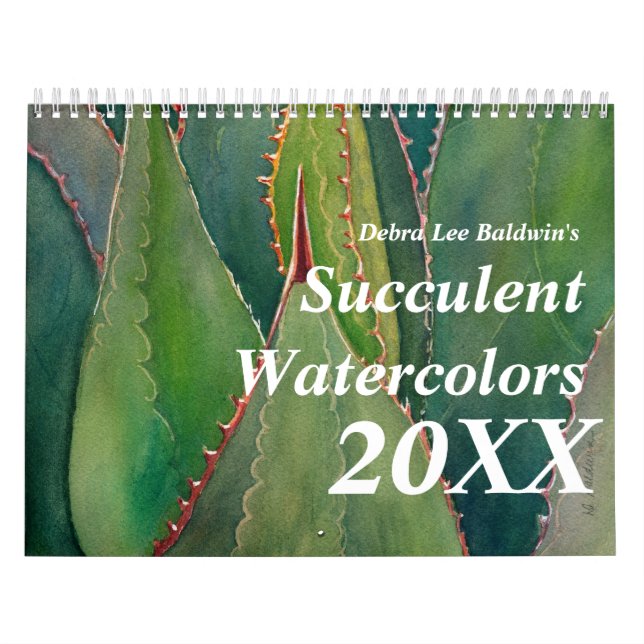 Calendario 2012 de la acuarela de los Succulents (Tapa)