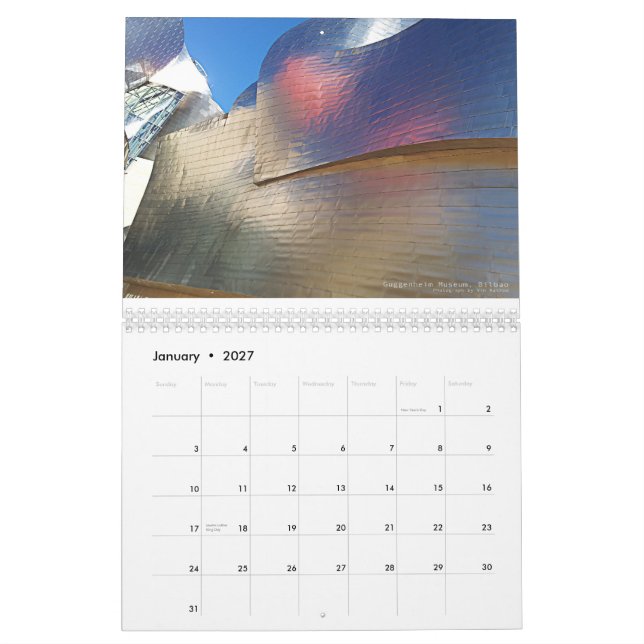Calendario 2012 de la arquitectura (Jan 2027)