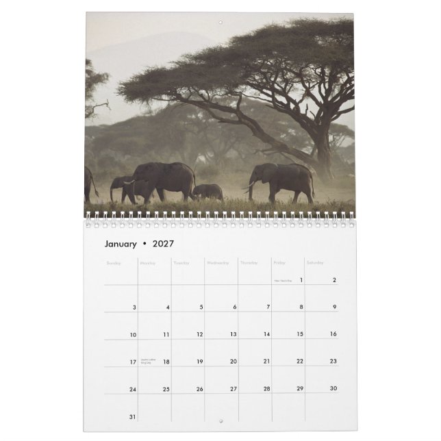 Calendario 2012 de la naturaleza (Jan 2027)