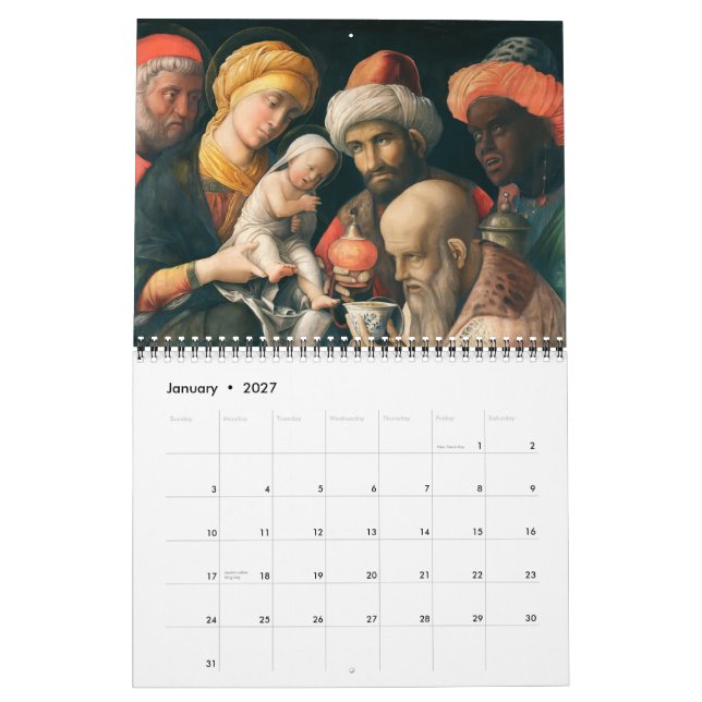 Calendario 2012 de las obras maestras del arte de (Jan 2027)