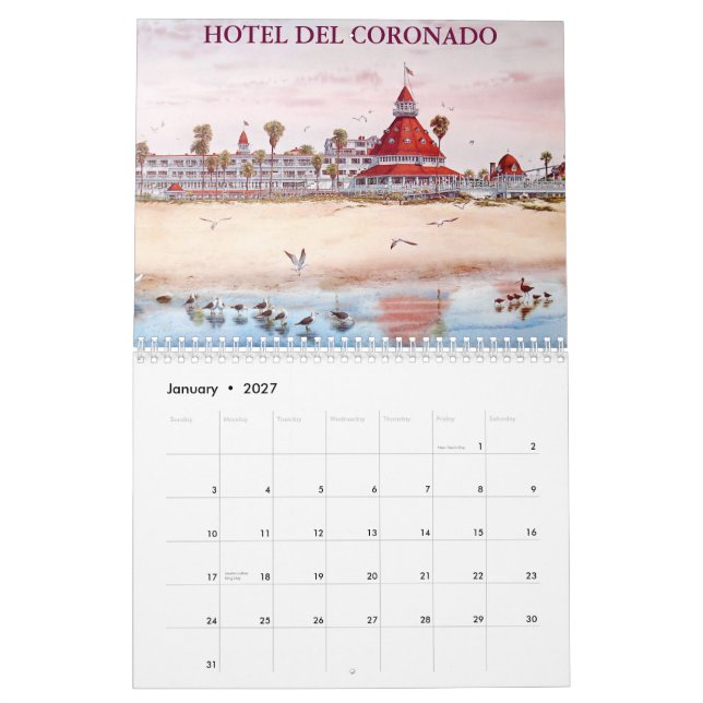 CALENDARIO 2012 DE SAN DIEGO (Jan 2027)