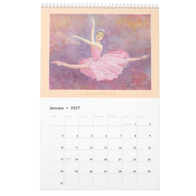 Calendario 2012 del arte del ballet (Jan 2027)