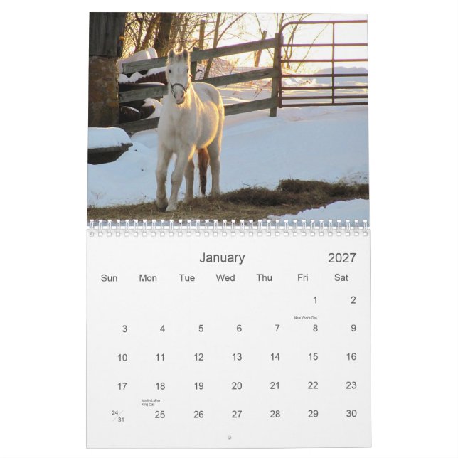 Calendario 2012 del caballo (Jan 2027)