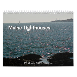 Calendario 2012 del faro de Maine