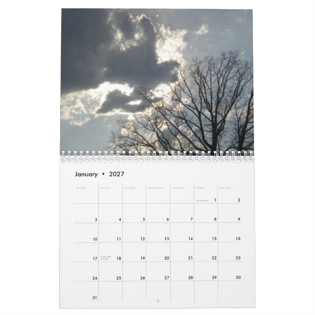 Calendario 2012 flores (Jan 2027)