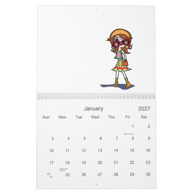 Calendario 2012 lindo (Jan 2027)