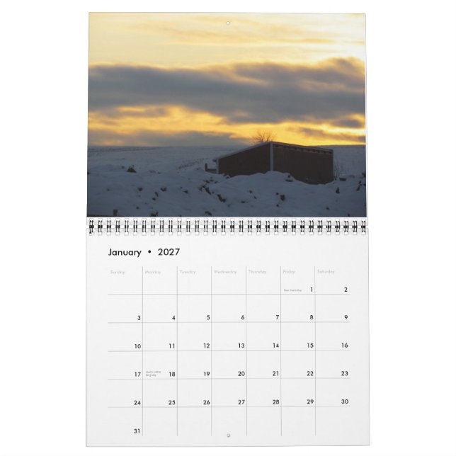 Calendario 2012: Un año en las montañas (Jan 2027)
