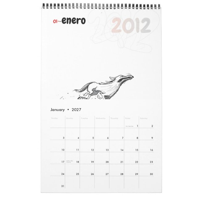 Calendario 2012 YonoFui (Jan 2027)