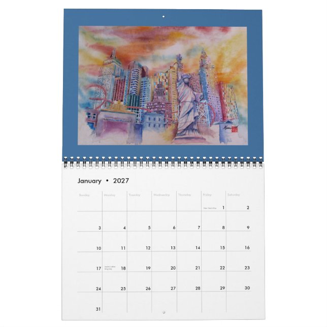 CALENDARIO 2013 - ARTE DE LA ACUARELA DE ALAN (Jan 2027)