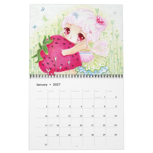 Calendario 2013 - Chicas hermosos del chibi del (Jan 2027)