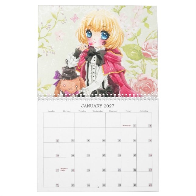 Calendario 2013 - Chicas hermosos del chibi del (Jan 2027)