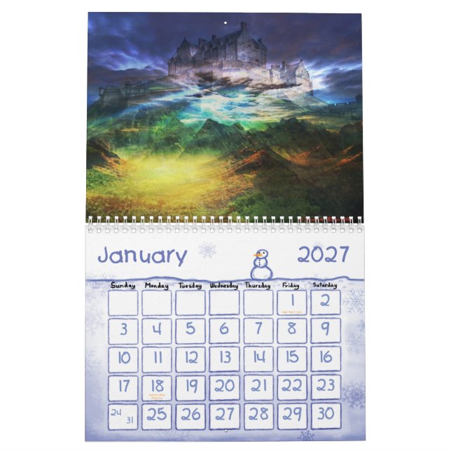 Calendario 2013 de David A. Baker Art (Jan 2027)