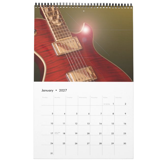 calendario 2013 de la música (Jan 2027)