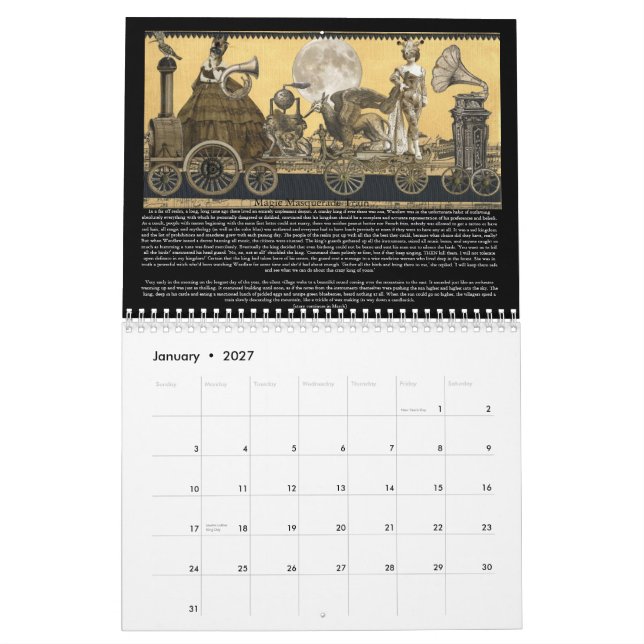 Calendario 2013 de las reflexiones de Steampunk (Jan 2027)