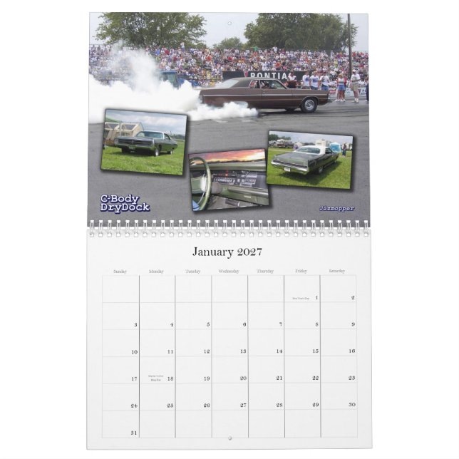 Calendario 2013 de Mopar del C-Cuerpo (Jan 2027)