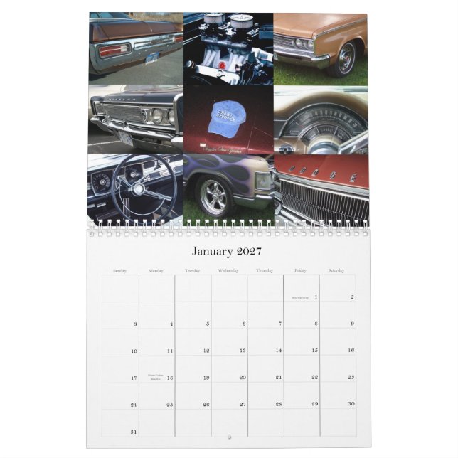 Calendario 2013 de Mopar del C-Cuerpo (Jan 2027)