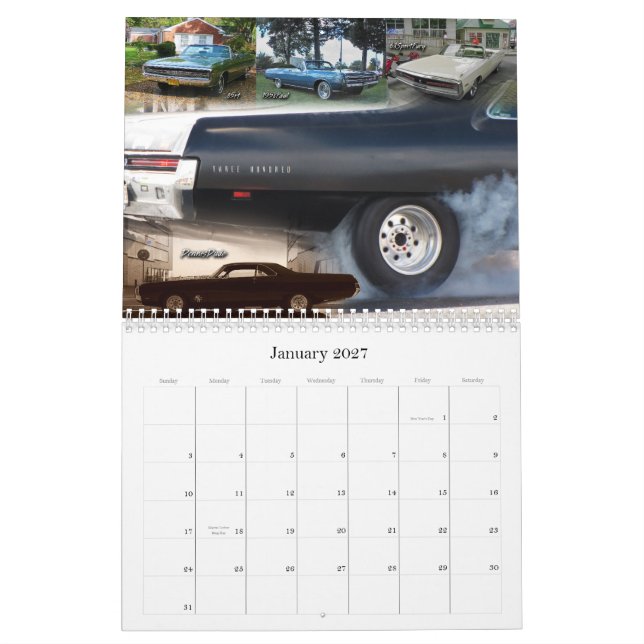 Calendario 2013 de Mopar del C-Cuerpo (Jan 2027)