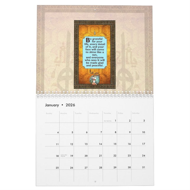 Calendario 2013 de RUMI con los poemas del amor (Jan 2026)