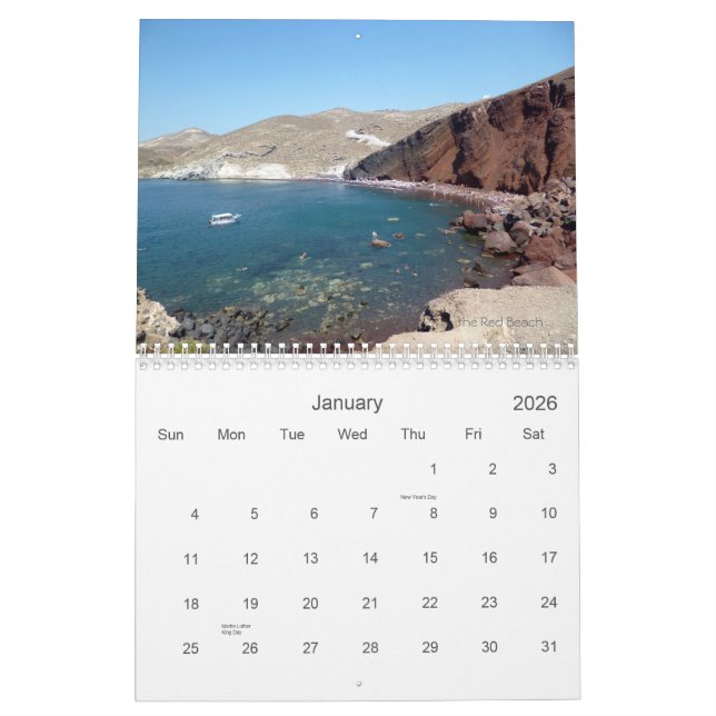 Calendario 2013 de Santorini (Jan 2026)