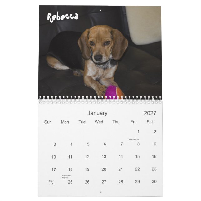 Calendario 2013 del rescate del beagle de Atlanta (Jan 2027)