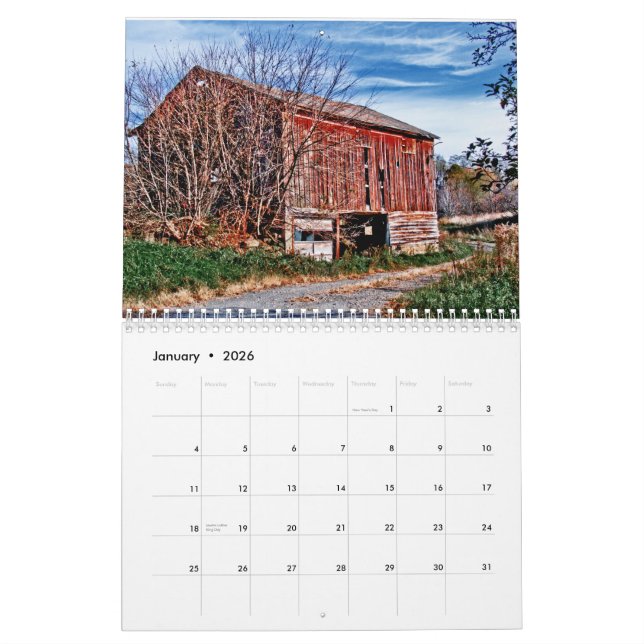 Calendario 2013 graneros rurales hermosos viejos grandes (Jan 2026)