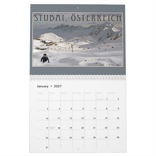Calendario 2013 montañas europeas (Jan 2027)