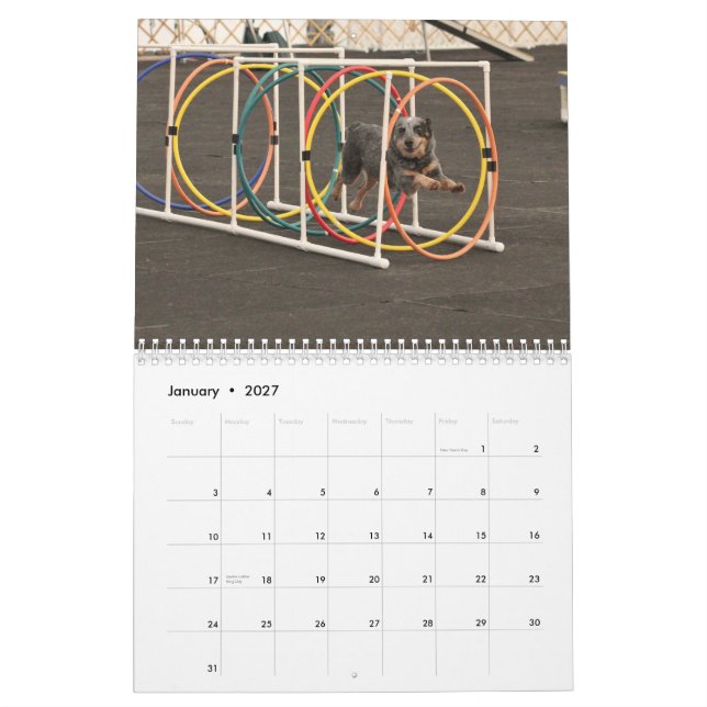 Calendario 2013 perros en el funcionamiento (Jan 2027)