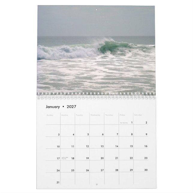 Calendario 2013 por el mar (Jan 2027)