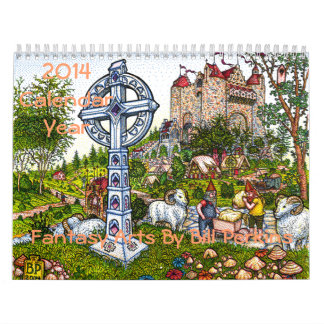 Calendario 2014 años civiles - artes de la fantasía de Bill