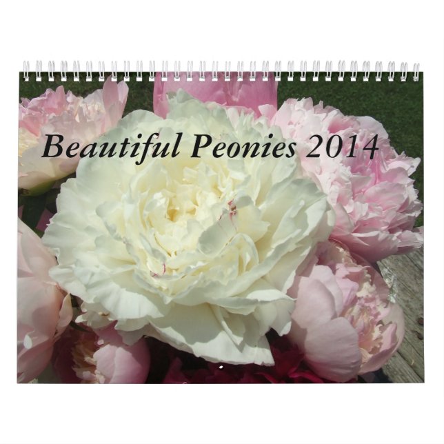 Calendario 2014 de la flor de los Peonies (Tapa)