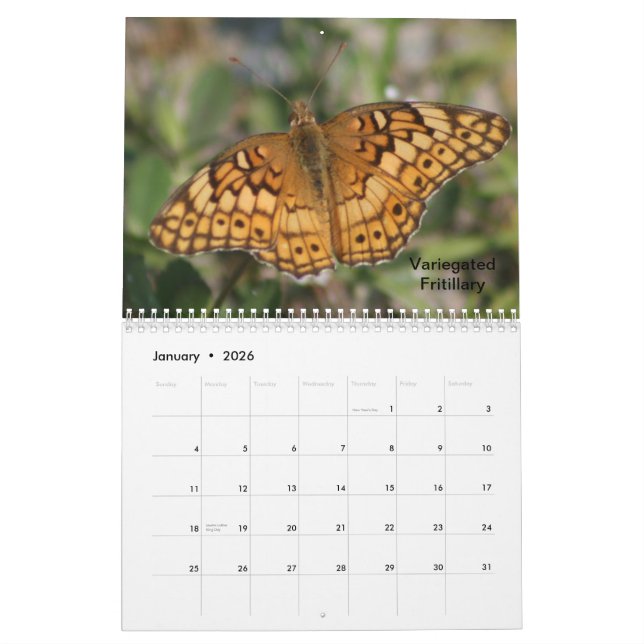 Calendario 2014 de la mariposa (Jan 2026)