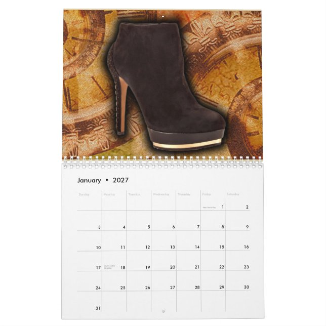 Calendario 2014 de la moda de los zapatos del (Jan 2027)