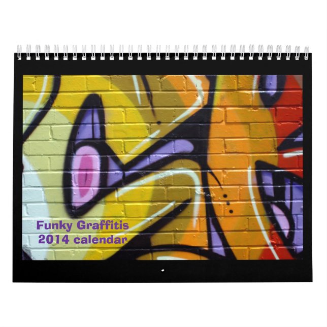 Calendario 2014 de la pintada del PREMIO de ZAZZLE (Tapa)