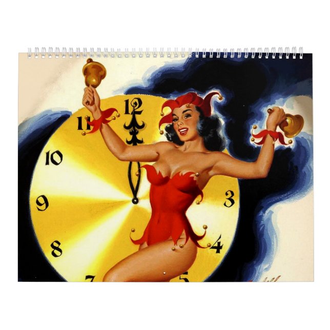 Calendario 2014 de los Chicas retro de venado (Tapa)