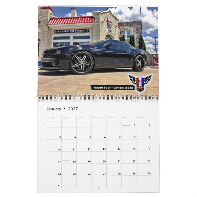 Calendario 2014 de Michigan FBody (15 meses) (Jan 2027)