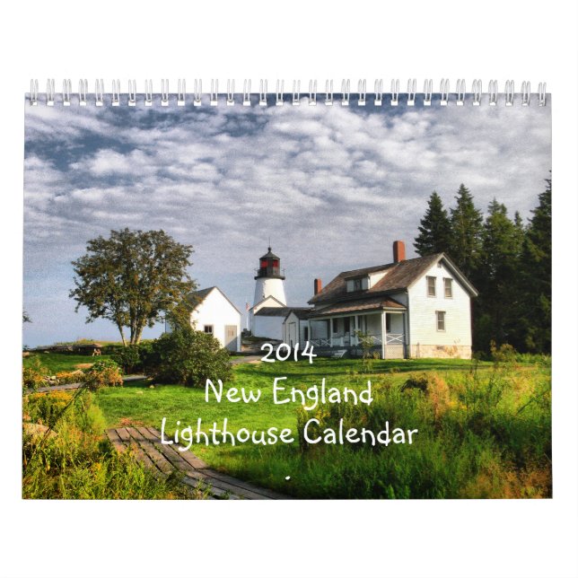 Calendario 2014 del faro de Nueva Inglaterra (Tapa)