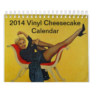 Calendario 2014 del pastel de queso del vinilo