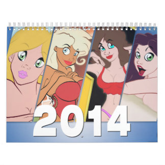 Calendario 2014 del Pin-Para arriba del dibujo